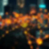 A visual representation of interconnected blockchain networks