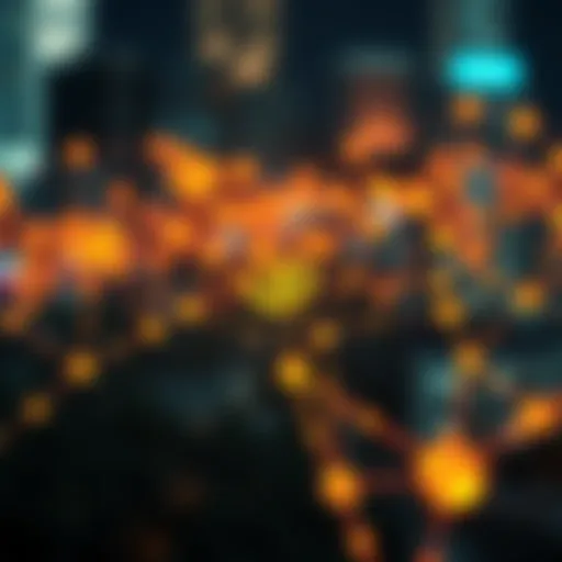 A visual representation of interconnected blockchain networks