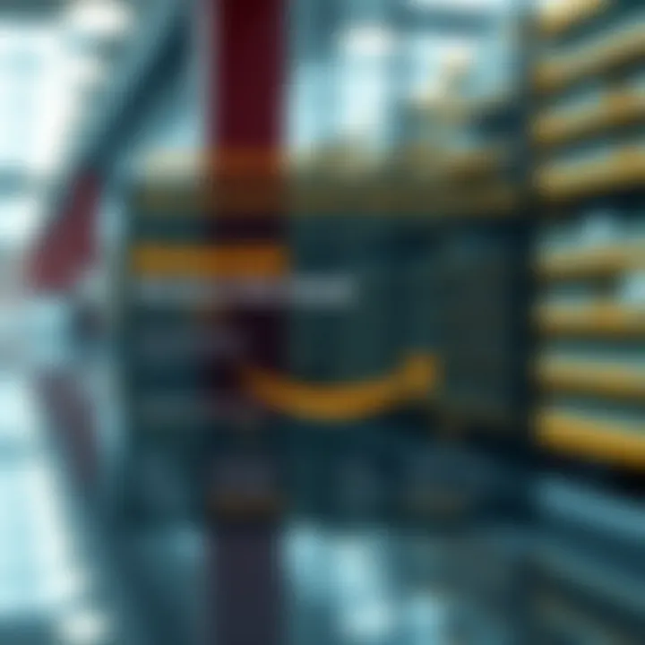 Infographic comparing Amazon's business model with blockchain innovations