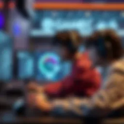 Conceptual representation of blockchain technology in gaming