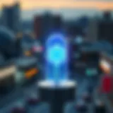 An illustration showcasing the concept of beacon technology in various industries.