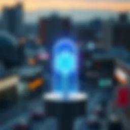 An illustration showcasing the concept of beacon technology in various industries.