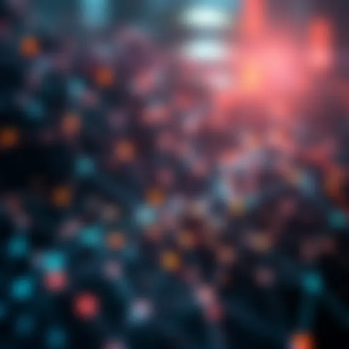 Illustration of a blockchain network impacted by hacking