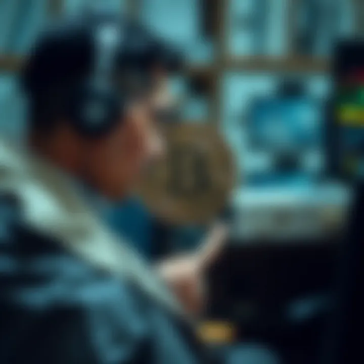 Conceptual representation of Bit Maker in cryptocurrency