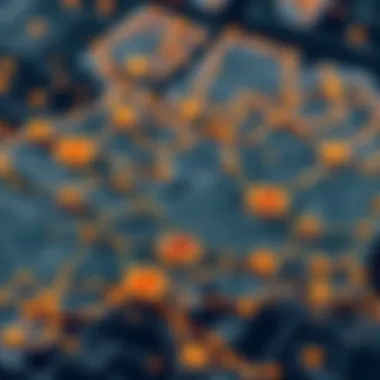 Bitcoin Liquidation Map Analysis An intricate visualization of Bitcoin liquidation map highlighting key areas