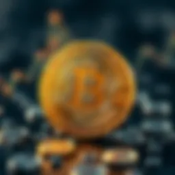 Visual representation of blockchain technology in finance