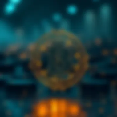 Visual depiction of blockchain technology impact on finance