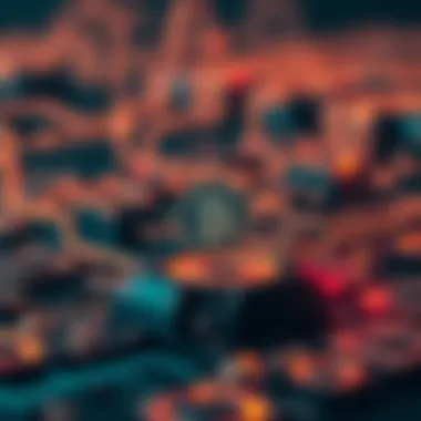 Visual representation of blockchain technology