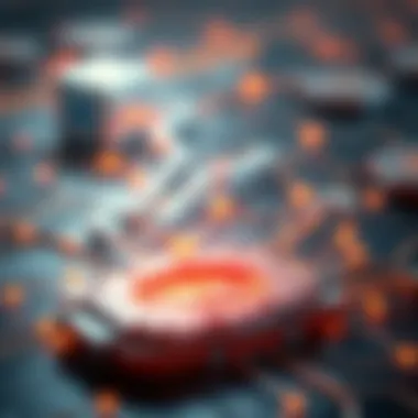 Conceptual representation of blockchain technology