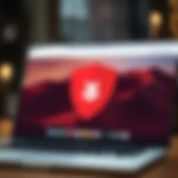 Illustration of Brave Browser user interface with emphasis on privacy features