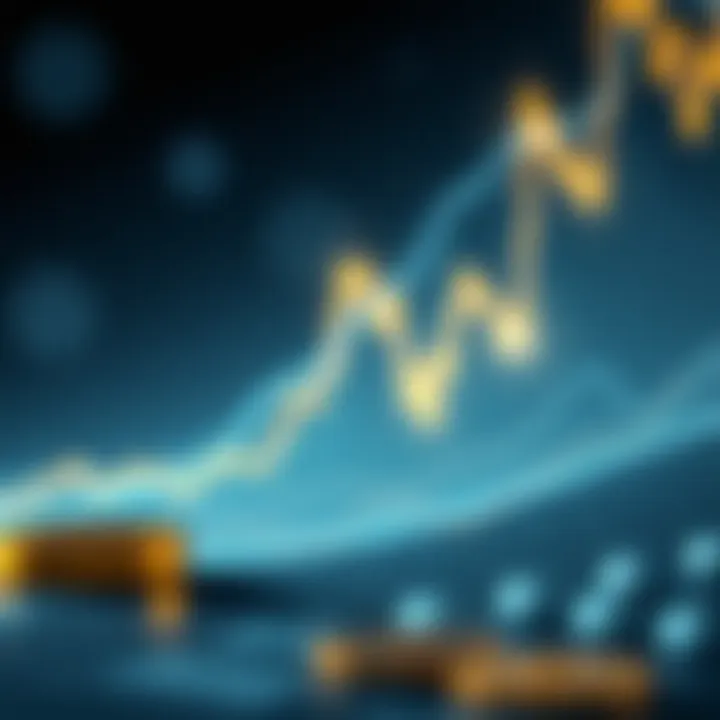 Abstract representation of cryptocurrency market trends