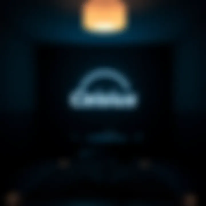 Celsius logo in a dimly lit room