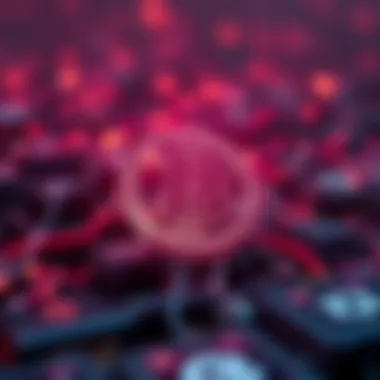 Visual representation of blockchain technology