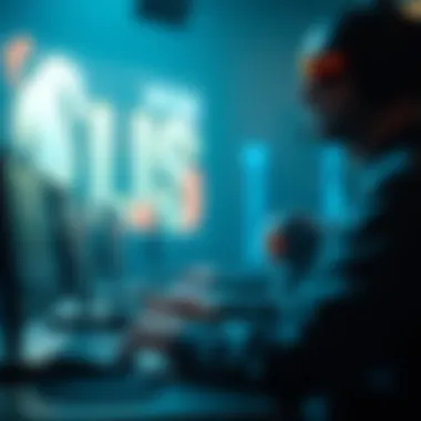 Conceptual illustration of blockchain technology in gaming