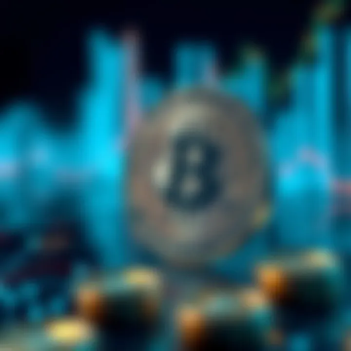 Illustration of cryptocurrency coin dynamics and investor strategy