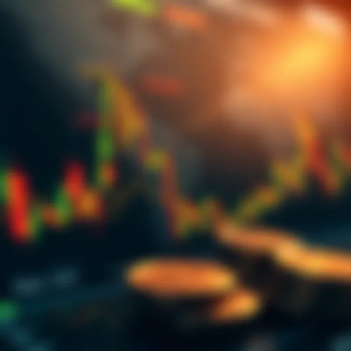 Chart depicting global market trends for various coins