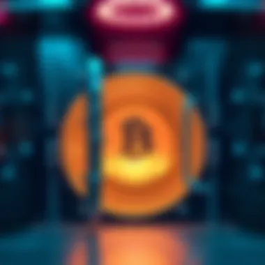 Illustration of a secure digital vault for cryptocurrency storage