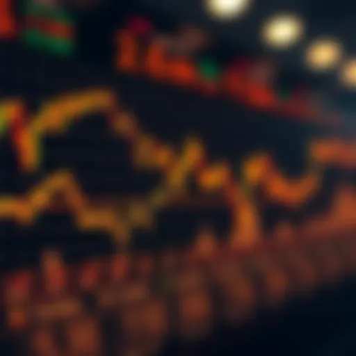 Graph showcasing cryptocurrency market trends