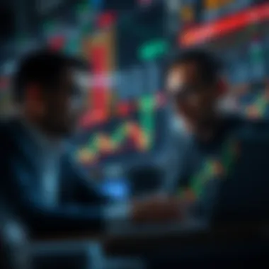 Investors analyzing cryptocurrency performance