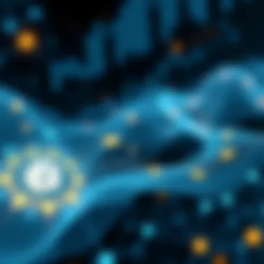 Digital Flow of Cryptocurrency Information A conceptual graphic depicting the flow of cryptocurrency information in the digital landscape.