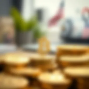 Symbolic representation of cryptocurrency and blockchain technology