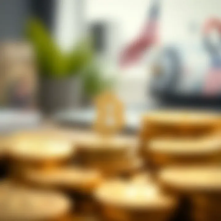 Symbolic representation of cryptocurrency and blockchain technology