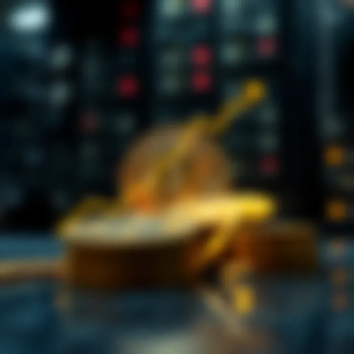 Graphical illustration of cryptocurrency growth