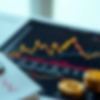 Graph showcasing cryptocurrency market trends