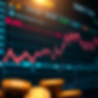 Graph displaying market trends and future predictions for cryptocurrencies