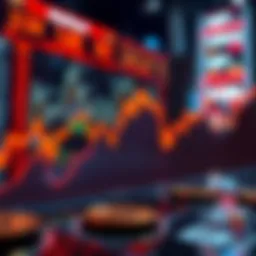 A visual representation of cryptocurrency price trends over time