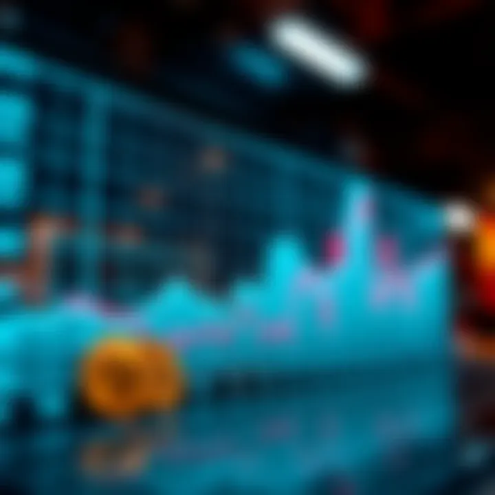 Graph illustrating the volatility of cryptocurrency values