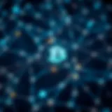 A conceptual depiction of cryptocurrency networks and blockchain technology