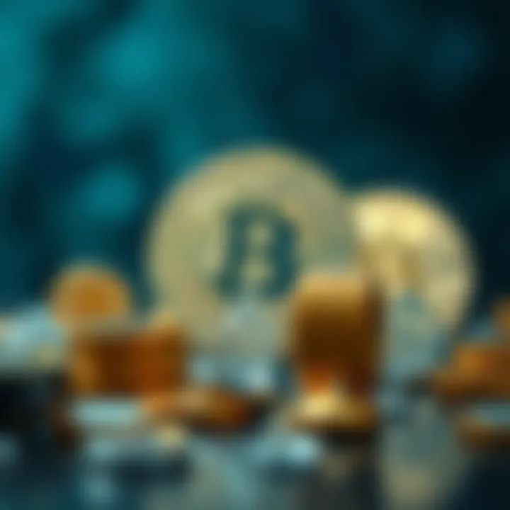 An abstract representation of digital assets and investments