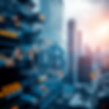 Futuristic view of blockchain technology