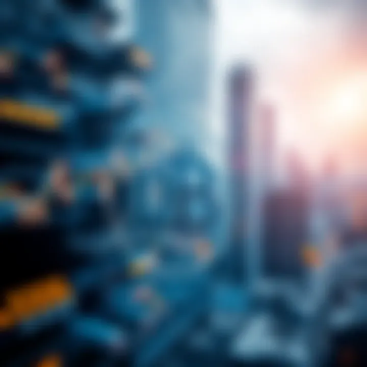 Futuristic view of blockchain technology