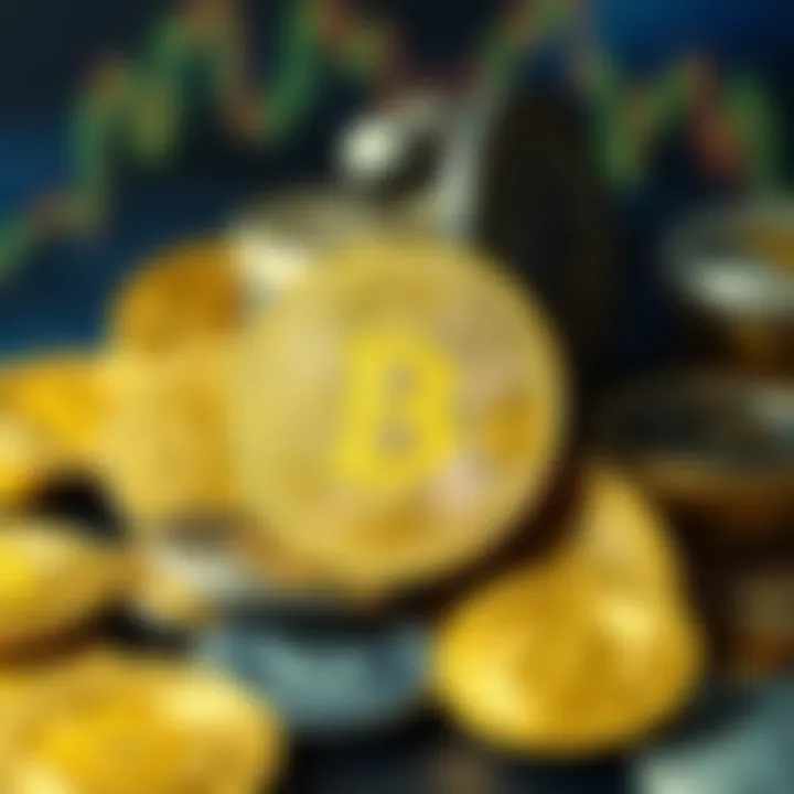 Visual depiction of major cryptocurrencies