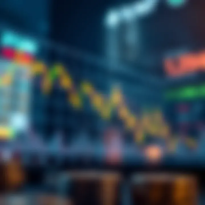 Graph showing cryptocurrency market trends