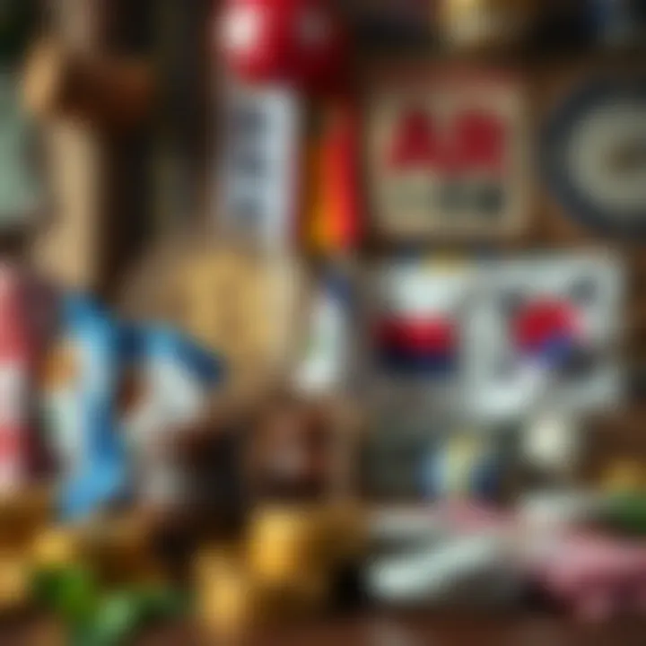 Cultural elements representing Argentina and South Korea