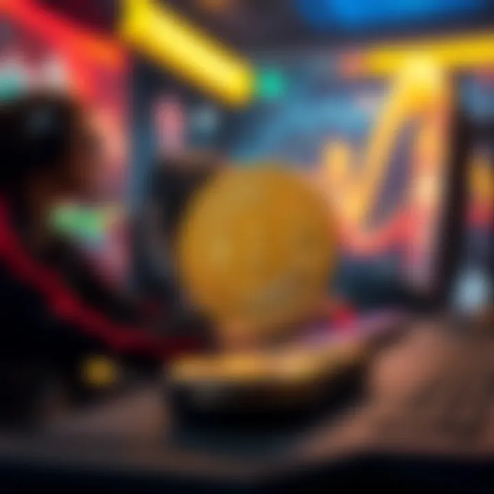 Symbolic representation of cryptocurrency investment in gaming