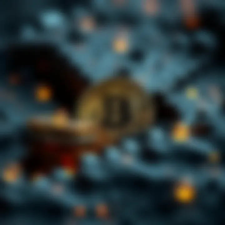 An abstract illustration showcasing cryptocurrency investment strategies