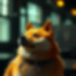 A digital representation of Dogecoin symbolizing its unique identity in the cryptocurrency market.