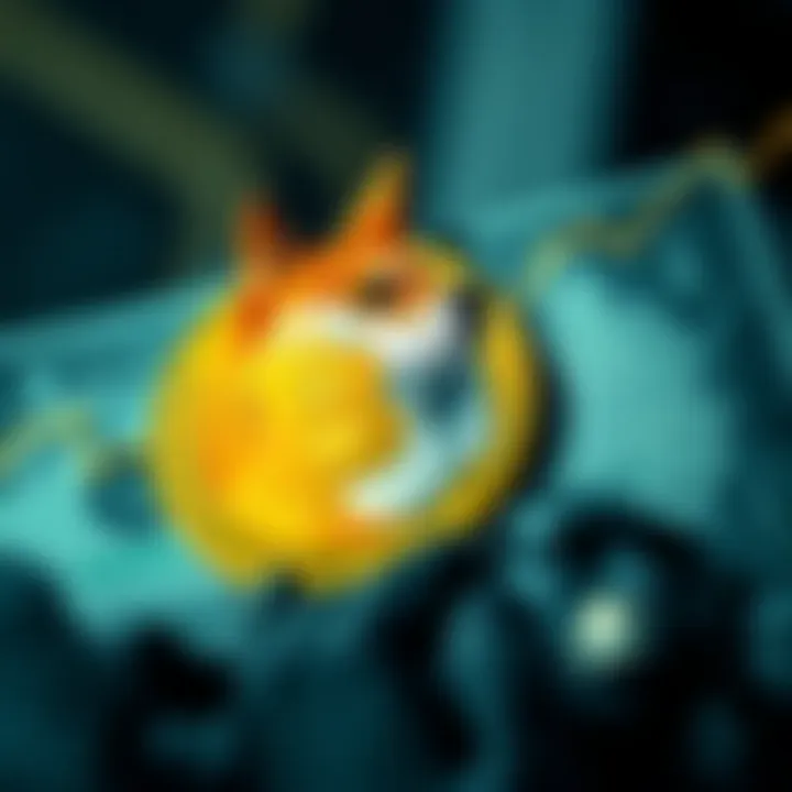 Infographic showing the relationship between Dogecoin and the US Dollar