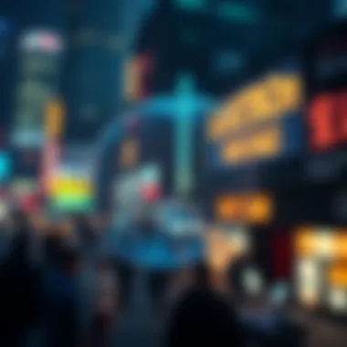 Visual representation of the dot-com bubble phenomenon