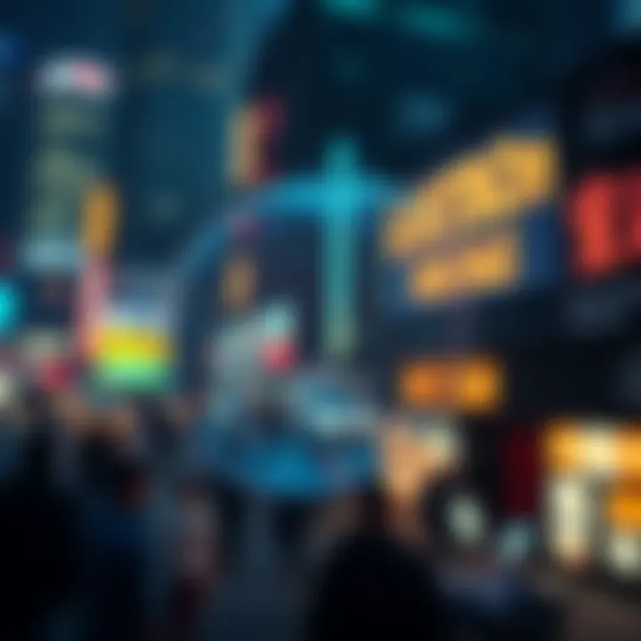 Visual representation of the dot-com bubble phenomenon