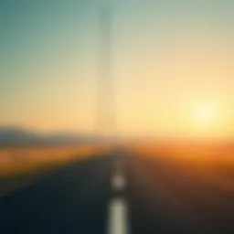 Concept of economic freedom represented by an open road