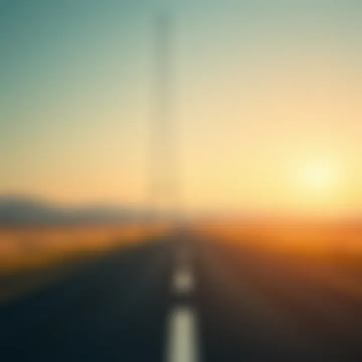 Concept of economic freedom represented by an open road