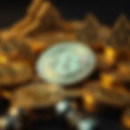 Conceptual representation of cryptocurrency investment