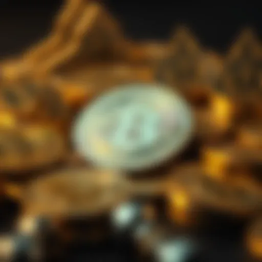 Conceptual representation of cryptocurrency investment