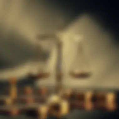 Legal scales illustrating the concept of justice