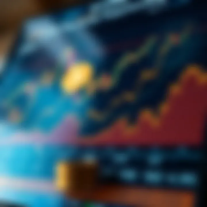 A chart analyzing market trends and future projections in cryptocurrency